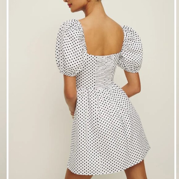 Reformation Malvina Linen Dress Ivory - Size 12 - Picture 3 of 12